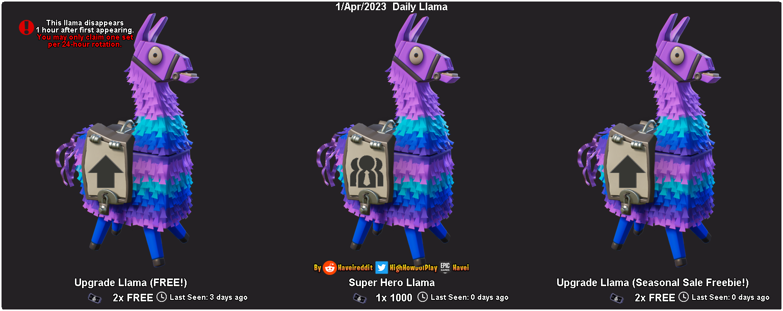 Daily Llama 1/Apr/2023 (Free Llamas!)
