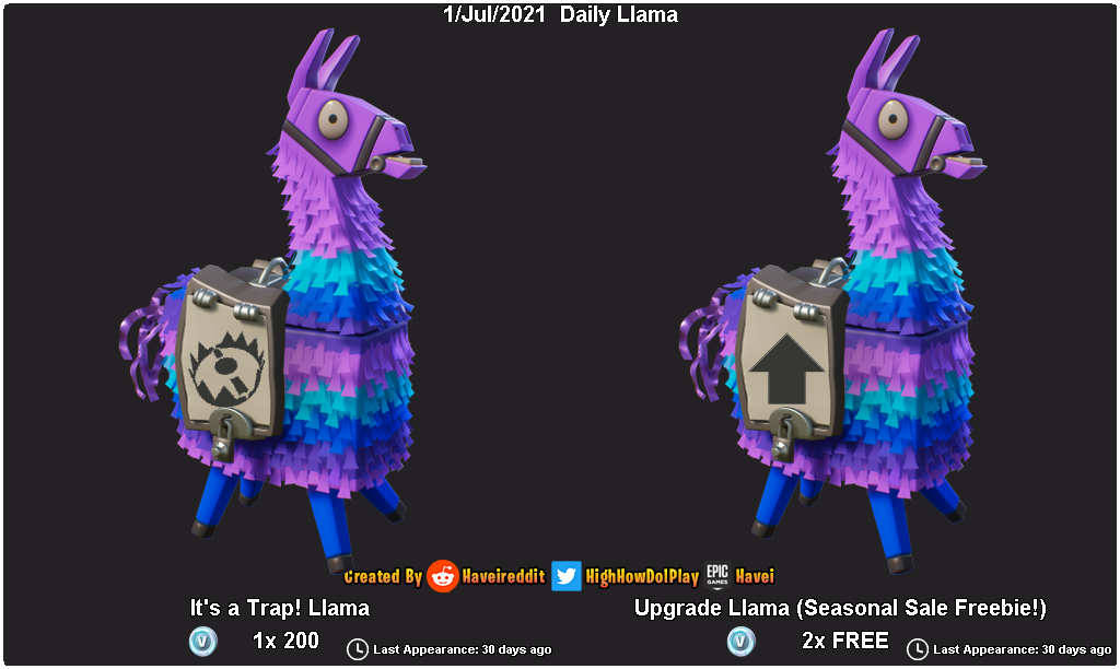 Daily Llama 1/Jul/2021 (Free Llamas!)